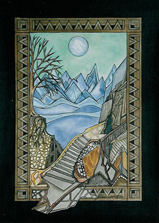 Stairs and Moon